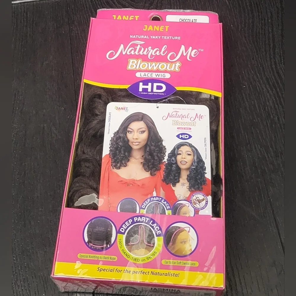 Janet Collection Natural Me HD Lace Wig Blowout Deep Part Lace Jasmina-chocolate